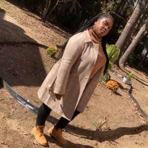 Camel Frayed Edge Sweaters